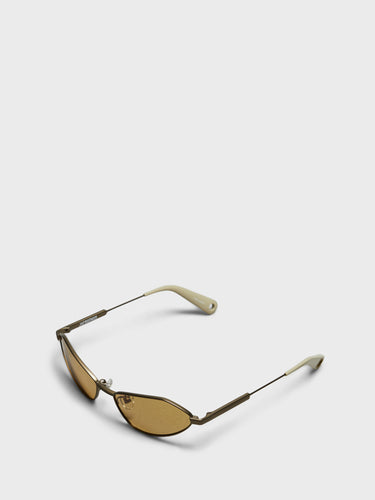Jacquemus Eyewear - Bambino Metal Sunglasses in Matt Putty, Shiny Putty and Amber