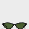 Jacquemus Eyewear - Curvo Sunglasses in Matt Black, Silver and Green