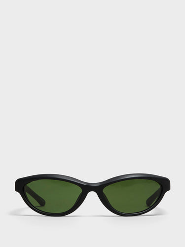 Jacquemus Eyewear - Curvo Sunglasses in Matt Black, Silver and Green