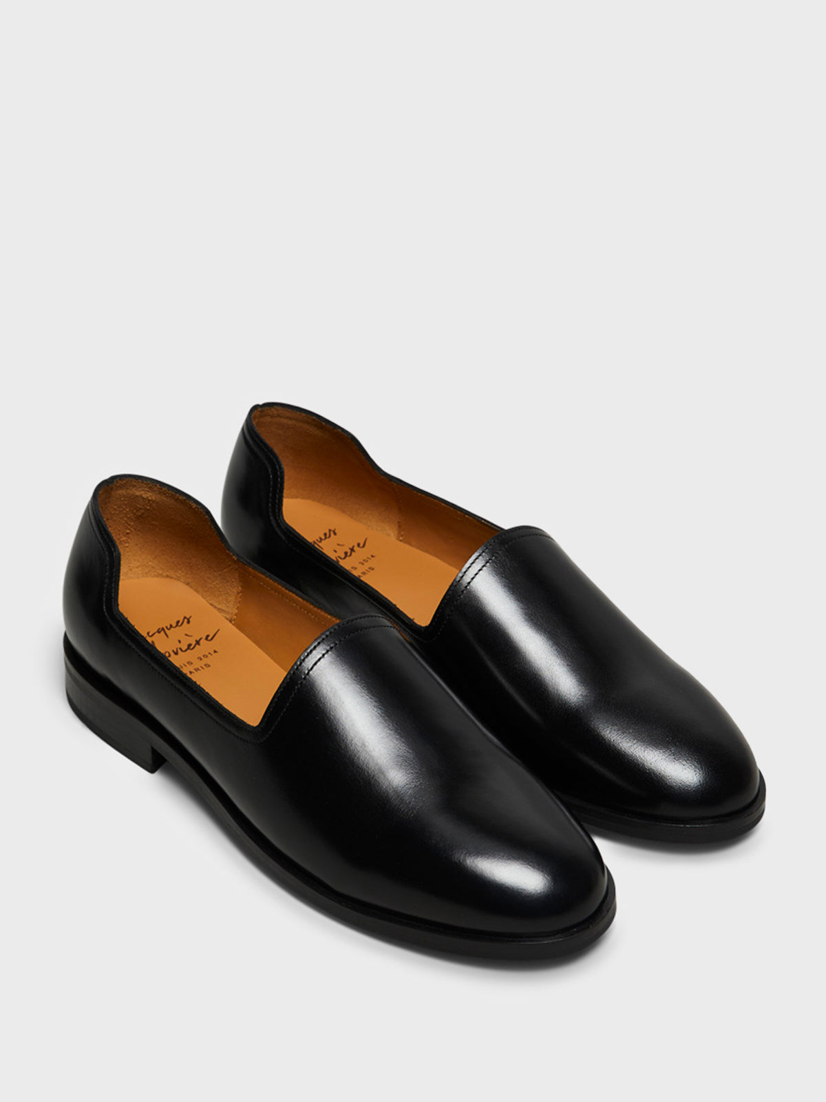 Jacques Solovière Paris - Slim Shoes in Black Leather