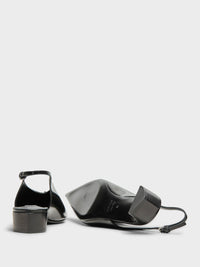 Jil Sander - Slingback Spazzolato in Shiny Black