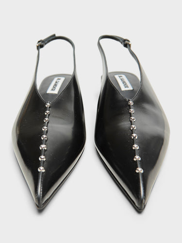 Jil Sander - Slingback Spazzolato in Shiny Black