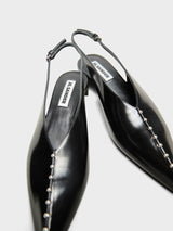 Jil Sander - Slingback Spazzolato in Shiny Black