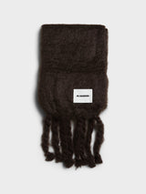Jil Sander - Wool Blend Scarf in Dark Brown
