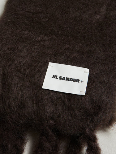 Jil Sander - Wool Blend Scarf in Dark Brown