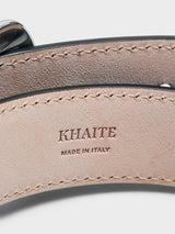 Khaite - Benny Belt With Silver Buckle in Black