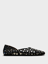 Khaite - Jane Flat with Studs in Black