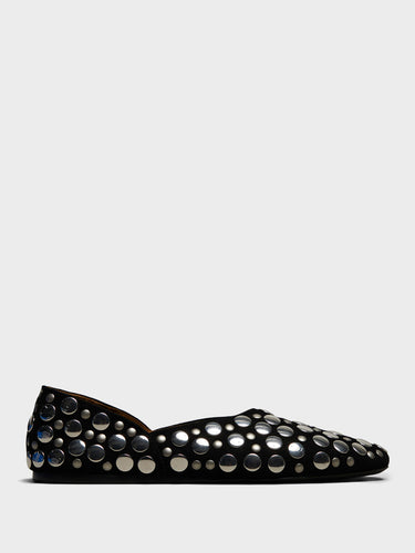 Khaite - Jane Flat with Studs in Black