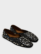 Khaite - Jane Flat with Studs in Black