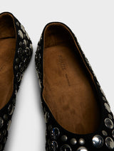 Khaite - Jane Flat with Studs in Black