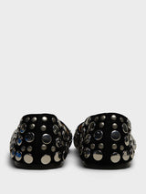 Khaite - Jane Flat with Studs in Black