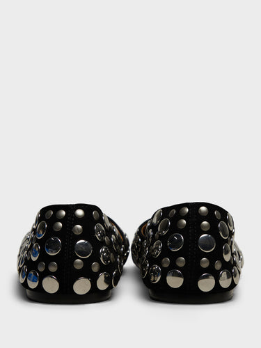 Khaite - Jane Flat with Studs in Black