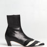 Khaite - Nevada Ankle Stretch Boot in Black and White