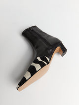 Khaite - Nevada Ankle Stretch Boot in Black and White