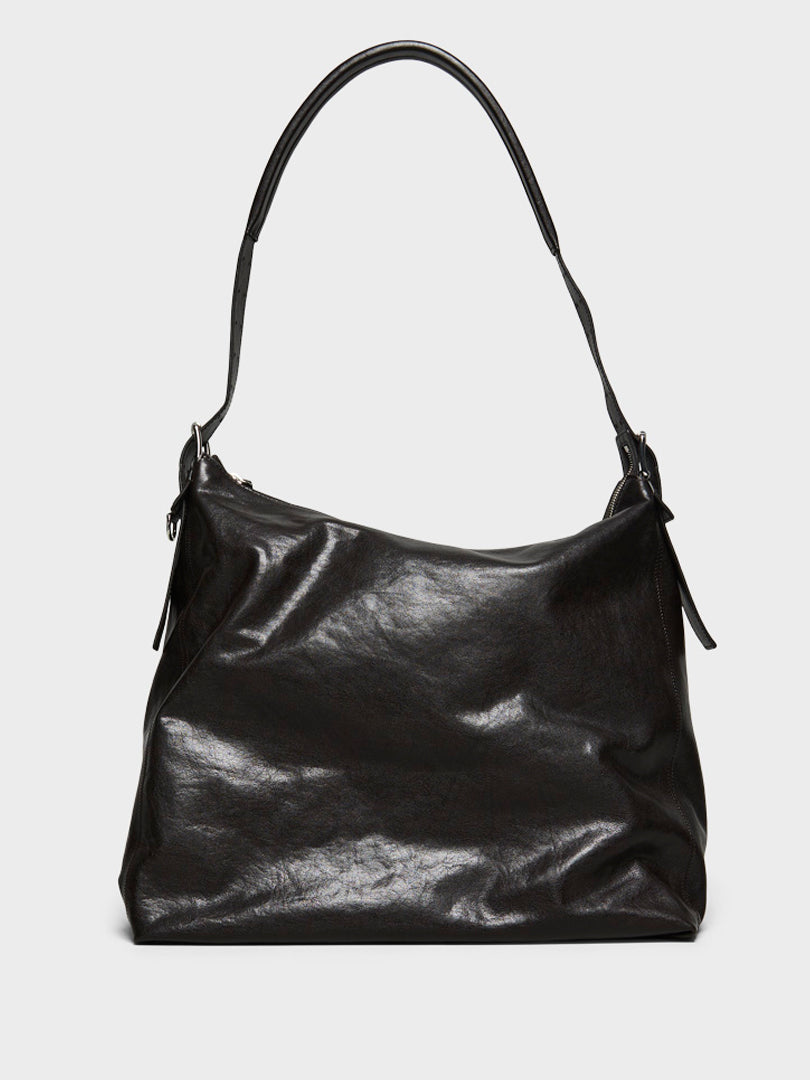 Belted Hobo Bag i Dark Chocolate