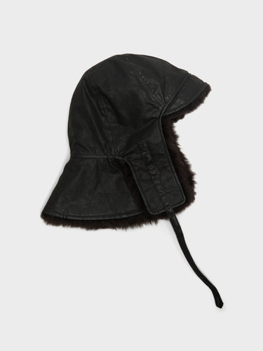 Lemaire - Reversible Shearling Chapka in Onyx