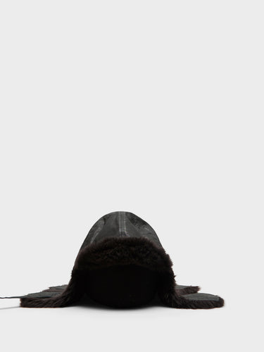 Lemaire - Reversible Shearling Chapka in Onyx