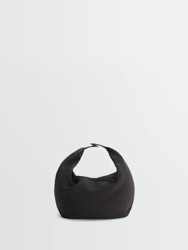 Lemaire - Fortune Croissant Filt Bag in Chevron Marron Glacé and Black