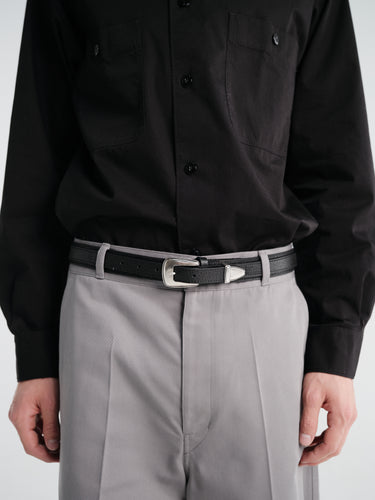 Lemaire - Minimal Western Belt in Black
