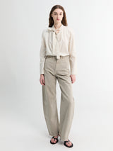 Lemaire - High Waisted Curved Pants in Moonstone
