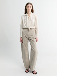 Lemaire - High Waisted Curved Pants in Moonstone