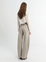 Lemaire - High Waisted Curved Pants in Moonstone