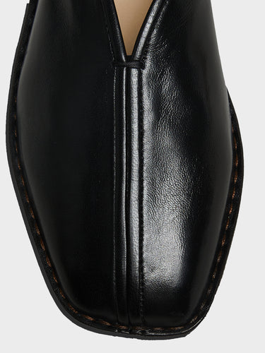 Lemaire - Flat Piped Slippers in Black