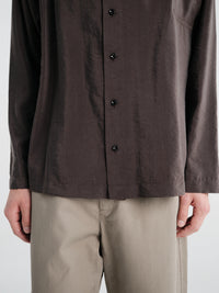 Lemaire - V-Neck Shirt in Licorice