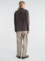 Lemaire - V-Neck Shirt in Licorice