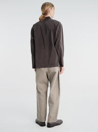 Lemaire - V-Neck Shirt in Licorice
