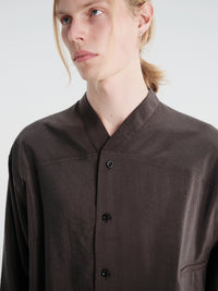 Lemaire - V-Neck Shirt in Licorice