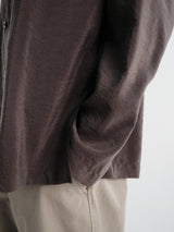 Lemaire - V-Neck Shirt in Licorice