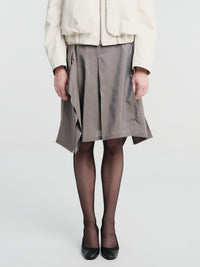 Lemaire - Pleated Skirt in Tonic Grey
