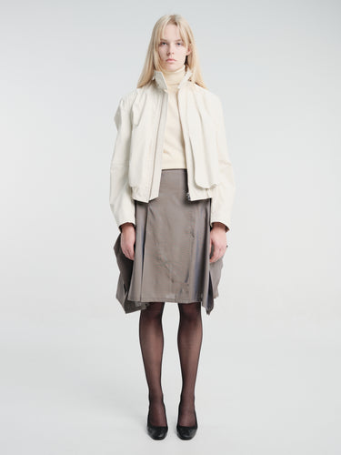 Lemaire - Pleated Skirt in Tonic Grey