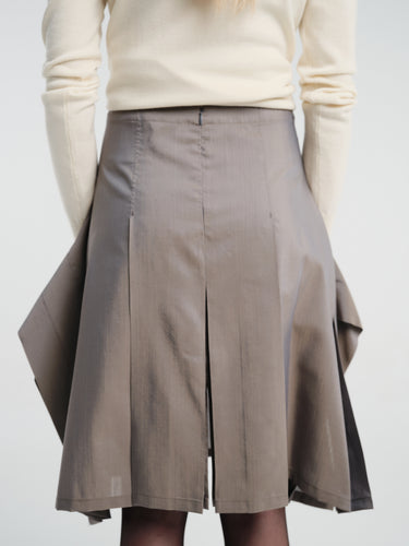 Lemaire - Pleated Skirt in Tonic Grey