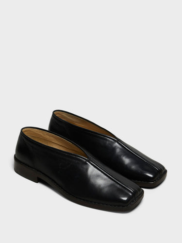 Lemaire - Flat Piped Slippers in Black