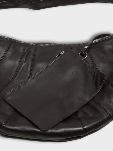 Lemaire - Large Croissant Bag in Dark Chocolate