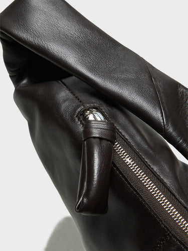 Lemaire - Large Croissant Bag in Dark Chocolate