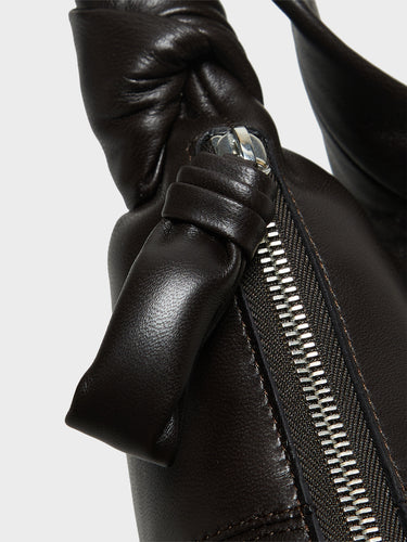 Lemaire - Small Croissant Bag in Dark Chocolate