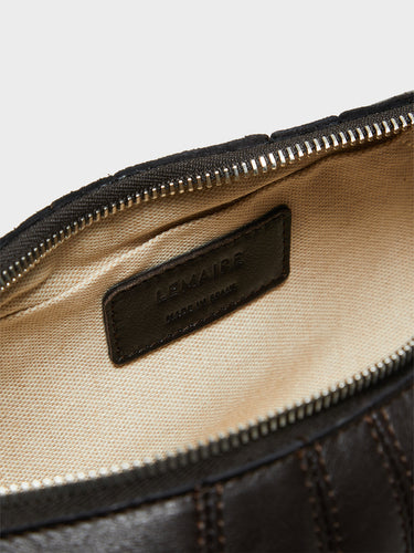 Lemaire - Small Croissant Bag in Dark Chocolate