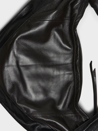 Lemaire - Small Scarf Bag in Black and Dark Chocolate