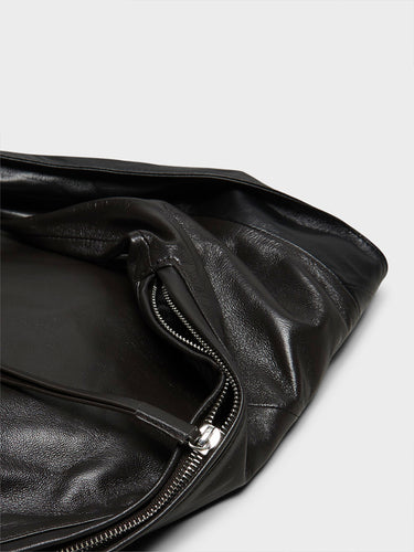 Lemaire - Small Scarf Bag in Black and Dark Chocolate