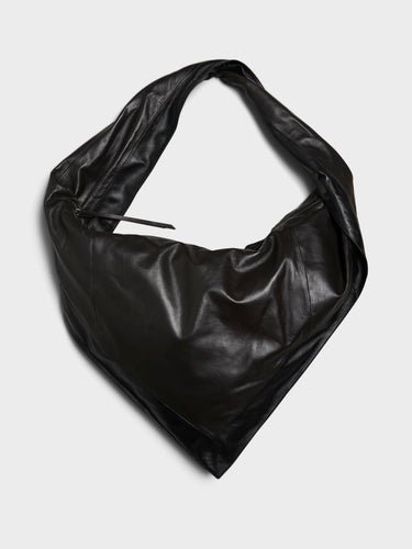 Lemaire - Scarf Bag in Black and Dark Chocolate