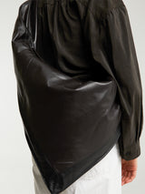 Lemaire - Scarf Bag in Black and Dark Chocolate