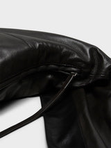 Lemaire - Scarf Bag in Black and Dark Chocolate