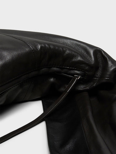 Lemaire - Scarf Bag in Black and Dark Chocolate