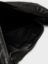 Lemaire - Scarf Bag in Black and Dark Chocolate