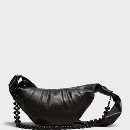 Lemaire - Pearls Medium Croissant Bag in Dark Chocolate