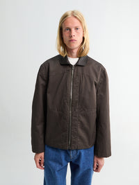Lemaire - Leather Collar Blouson in Risretto