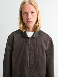 Lemaire - Leather Collar Blouson in Risretto
